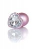 Plug-Jewellery Pearl Pink Heart PLUG- Clear L